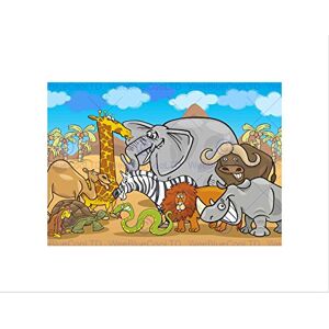 Wee Blue Coo PAINTING ILLUSTRATION GANG CARTOON AFRICAN ANIMAL FRAMED ART PRINT B12X13594 Wee Blue Coo PAINTING ILLUSTRATION GANG CARTOON AFRICAN ANIMAL FRAMED ART PRINT B12X13594