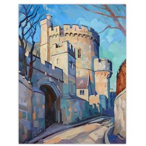 Artery8 Windsor Castle UK Royal King Charles Oil Painting Living Room Extra Large XL Wall Art Poster Print Artery8 Windsor Castle UK Royal King Charles Oil Painting Living Room Extra Large XL Wall Art Poster Print