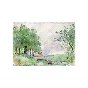 Wee Blue Coo PAINTING LANDSCAPE RURAL WATERCOLOUR PISSARRO PONTOISE FRAMED PRINT B12X12676 Wee Blue Coo PAINTING LANDSCAPE RURAL WATERCOLOUR PISSARRO PONTOISE FRAMED PRINT B12X12676