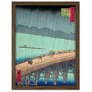 Wee Blue Coo Utagawa Hiroshige Shower Shin Ohashi Bridge Artwork Framed Wall Art Print 18X24 Inch Wee Blue Coo Utagawa Hiroshige Shower Shin Ohashi Bridge Artwork Framed Wall Art Print 18X24 Inch