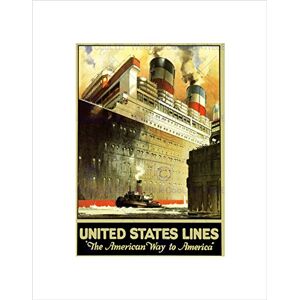 Wee Blue Coo Travel Us Lines Cruise Liner Ship Dock Ocean Tug Boat Wall Art Print Wee Blue Coo Travel Us Lines Cruise Liner Ship Dock Ocean Tug Boat Wall Art Print