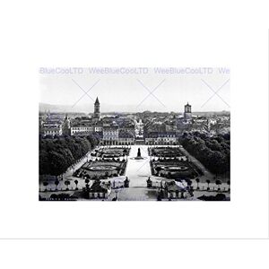 Wee Blue Coo Karlsruhe General View Baden German Old BW Wall Art Print Wee Blue Coo Karlsruhe General View Baden German Old BW Wall Art Print