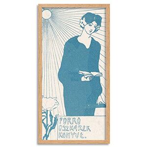 Artery8 Ilona Mate Ex Libris Sun Woman Book Illustration Framed Wall Art Print Long 25X12 Inch Artery8 Ilona Mate Ex Libris Sun Woman Book Illustration Framed Wall Art Print Long 25X12 Inch