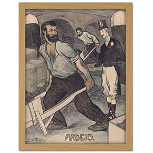 Artery8 Jan De Waardt Labor Man Working Class Drawing Artwork Framed Wall Art Print 18X24 Inch Artery8 Jan De Waardt Labor Man Working Class Drawing Artwork Framed Wall Art Print 18X24 Inch