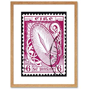Wee Blue Coo Postage Stamp Ireland Vintage Sword Light Photo Framed Wall Art Print Wee Blue Coo Postage Stamp Ireland Vintage Sword Light Photo Framed Wall Art Print