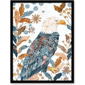 Artery8 Bald Eagle on Autumn Tree Watercolour Folk Art Living Room Artwork Framed Wall Art Print A4 Artery8 Bald Eagle on Autumn Tree Watercolour Folk Art Living Room Artwork Framed Wall Art Print A4