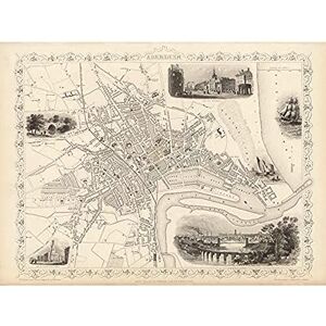 Fine Art Prints Martin 1851 Map Aberdeen City Scotland Pictorial Unframed Wall Art Print Poster Home Decor Premium Fine Art Prints Martin 1851 Map Aberdeen City Scotland Pictorial Unframed Wall Art Print Poster Home Decor Premium