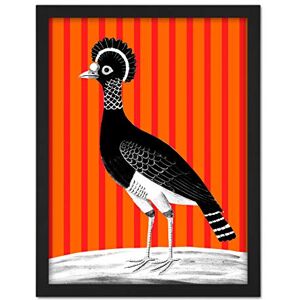 Wee Blue Coo Tall Birds On Stripes Carafson Hen Artwork Framed Wall Art Print 18X24 Inch Wee Blue Coo Tall Birds On Stripes Carafson Hen Artwork Framed Wall Art Print 18X24 Inch