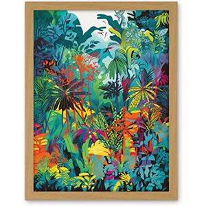 Artery8 Rainforest Landscape Vibrant Multicoloured Nature Artwork Framed Wall Art Print 18X24 Inch Artery8 Rainforest Landscape Vibrant Multicoloured Nature Artwork Framed Wall Art Print 18X24 Inch
