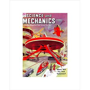 Wee Blue Coo SCIENCE MAGAZINE COVER MECHANICS FUTURE TRANSPORT WEIRD FRAMED PRINT B12X7244 Wee Blue Coo SCIENCE MAGAZINE COVER MECHANICS FUTURE TRANSPORT WEIRD FRAMED PRINT B12X7244