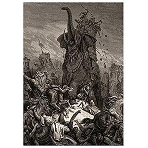 Wee Blue Coo Dore Death Of Eleazer 1866 Old Master Wall Art Print Wee Blue Coo Dore Death Of Eleazer 1866 Old Master Wall Art Print