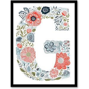 Artery8 Letter G in Wildflowers Drawing Flowers Bouquet Nature Floral Word Art For Her Birthday Mum Wife Woman Friend Artwork Framed Wall Art Print 18X24 Inch Artery8 Letter G in Wildflowers Drawing Flowers Bouquet Nature Floral Word Art For Her Birthday Mum Wife Woman Friend Artwork Framed Wall Art Print 18X24 Inch
