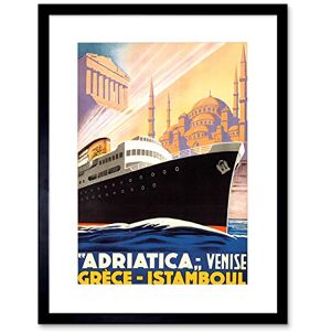 Wee Blue Coo TRAVEL SHIP CRUISE ADRIATIC VENICE GREECE ISTANBUL VINTAGE FRAMED PRINT B12X1692 Wee Blue Coo TRAVEL SHIP CRUISE ADRIATIC VENICE GREECE ISTANBUL VINTAGE FRAMED PRINT B12X1692