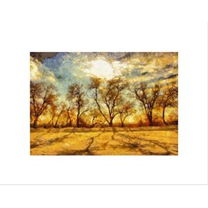 Wee Blue Coo NATURE LANDSCAPE PAINTING TREE SUN SKY SHADOW BLACK FRAMED ART PRINT B12X4065 Wee Blue Coo NATURE LANDSCAPE PAINTING TREE SUN SKY SHADOW BLACK FRAMED ART PRINT B12X4065