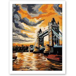 Artery8 London Tower Bridge Dramatic Sunset Sky Artwork Orange Grey River Thames Riverboat England Clouds Artwork Framed Wall Art Print 18X24 Inch Artery8 London Tower Bridge Dramatic Sunset Sky Artwork Orange Grey River Thames Riverboat England Clouds Artwork Framed Wall Art Print 18X24 Inch