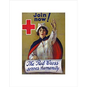 Wee Blue Coo RED CROSS NURSE HUMANITARIAN CHARITY VINTAGE BLACK FRAMED ART PRINT B12X2869 Wee Blue Coo RED CROSS NURSE HUMANITARIAN CHARITY VINTAGE BLACK FRAMED ART PRINT B12X2869