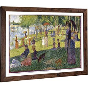 Big Box Art Framed Print of Georges-Pierre Seurat Sunday on La Grande Jatte Design Wall Art Picture Home Decor for Kitchen, Living Room, Bedroom, Hallway, Walnut, A2 / 24.5x18 Inch / 62x45cm Big Box Art Framed Print of Georges-Pierre Seurat Sunday on La Grande Jatte Design Wall Art Picture Home Decor for Kitchen, Living Room, Bedroom, Hallway, Walnut, A2 / 24.5x18 Inch / 62x45cm