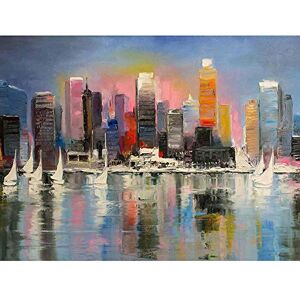 Wee Blue Coo City Harbour Urban Painting Art Print Poster Wall Decor 12X16 Inch Wee Blue Coo City Harbour Urban Painting Art Print Poster Wall Decor 12X16 Inch