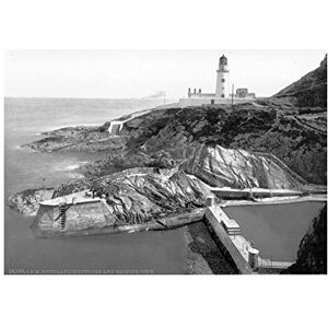 Wee Blue Coo Vintage Photo Isle Man Douglas Lighthouse Cove Wall Art Print Wee Blue Coo Vintage Photo Isle Man Douglas Lighthouse Cove Wall Art Print