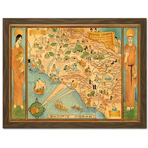 Artery8 Map Ames 1929 Historic Orange County California Pictorial Artwork Framed Wall Art Print 18X24 Inch Artery8 Map Ames 1929 Historic Orange County California Pictorial Artwork Framed Wall Art Print 18X24 Inch
