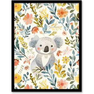 Artery8 Adorable Koala Bear in Floral Meadow Watercolour Kids Bedroom Nursery Artwork Framed Wall Art Print 18X24 Inch Artery8 Adorable Koala Bear in Floral Meadow Watercolour Kids Bedroom Nursery Artwork Framed Wall Art Print 18X24 Inch