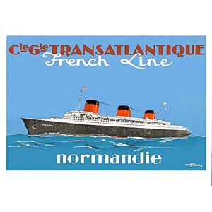 Wee Blue Coo Travel Transport Ship Liner Boat Normandy France Art Print Poster Wall Decor 12X16 Inch Wee Blue Coo Travel Transport Ship Liner Boat Normandy France Art Print Poster Wall Decor 12X16 Inch