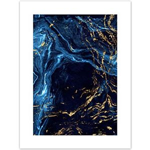Wee Blue Coo Abstract Dark Blue Gold Water Art Print Canvas Premium Wall Decor Poster Wee Blue Coo Abstract Dark Blue Gold Water Art Print Canvas Premium Wall Decor Poster