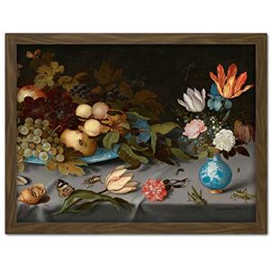 Artery8 Van Der Ast Still Life Fruit Flowers Painting Artwork Framed Wall Art Print 18X24 Inch Artery8 Van Der Ast Still Life Fruit Flowers Painting Artwork Framed Wall Art Print 18X24 Inch