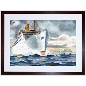 Wee Blue Coo Cruise Ship Ocean Liner Boat Watercolour Picture Framed Wall Art Print Wee Blue Coo Cruise Ship Ocean Liner Boat Watercolour Picture Framed Wall Art Print