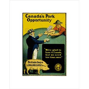 Wee Blue Coo Industry Agriculture Pork Production Canada War WWI Wall Art Print Wee Blue Coo Industry Agriculture Pork Production Canada War WWI Wall Art Print