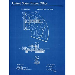 Artery8 Jones Millstone Dressing Device 1879 Patent Plan Large Wall Art Poster Print Thick Paper 18X24 Inch Artery8 Jones Millstone Dressing Device 1879 Patent Plan Large Wall Art Poster Print Thick Paper 18X24 Inch