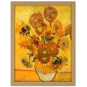 Wee Blue Coo Van Gogh Still Life Fifteen Sunflowers Vase Artwork Framed Wall Art Print 18X24 Inch Wee Blue Coo Van Gogh Still Life Fifteen Sunflowers Vase Artwork Framed Wall Art Print 18X24 Inch