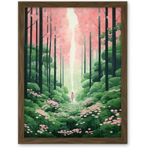 Artery8 Mount Yoshino Cherry Blossom Tree Forest Bright Artwork Baby Pink Green Walk in Nature Trail Artwork Framed Wall Art Print 18X24 Inch Artery8 Mount Yoshino Cherry Blossom Tree Forest Bright Artwork Baby Pink Green Walk in Nature Trail Artwork Framed Wall Art Print 18X24 Inch