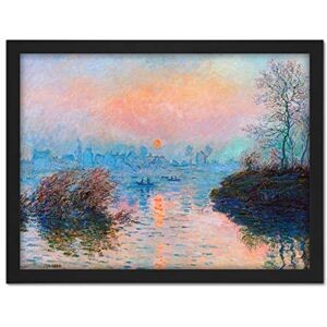 Wee Blue Coo Monet Sunset Seine Lavacourt Winter Artwork Framed Wall Art Print 18X24 Inch Wee Blue Coo Monet Sunset Seine Lavacourt Winter Artwork Framed Wall Art Print 18X24 Inch