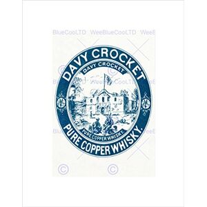 Wee Blue Coo Advert Drink Alcohol Whisky Pure Copper Davy Crocket Wall Art Print Wee Blue Coo Advert Drink Alcohol Whisky Pure Copper Davy Crocket Wall Art Print