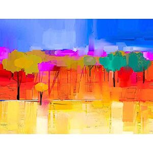 Wee Blue Coo Abstract Landscape With Trees Art Print Poster Wall Decor 12X16 Inch Wee Blue Coo Abstract Landscape With Trees Art Print Poster Wall Decor 12X16 Inch