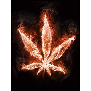 Wee Blue Coo Bumblebeaver PAINTING MARIJUANA LEAF FLAMES FIRE WEED COOL BRIGHT 30x40 cms POSTER PRINT BMP10864 Wee Blue Coo Bumblebeaver PAINTING MARIJUANA LEAF FLAMES FIRE WEED COOL BRIGHT 30x40 cms POSTER PRINT BMP10864