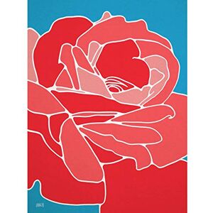 Artery8 Red Rose Abstract Rennie Mackintosh Style Painting Large XL Wall Art Canvas Print Artery8 Red Rose Abstract Rennie Mackintosh Style Painting Large XL Wall Art Canvas Print