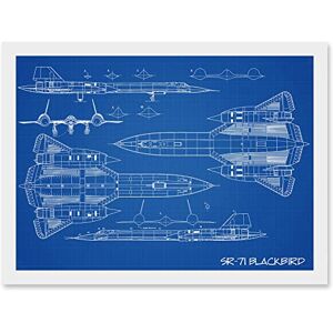 Artery8 SR-71 Blackbird Habu US Airforce Aircraft Spy Plane Blueprint Plan Artwork Framed Wall Art Print A4 Artery8 SR-71 Blackbird Habu US Airforce Aircraft Spy Plane Blueprint Plan Artwork Framed Wall Art Print A4