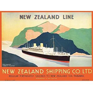 Wee Blue Coo Vintage Travel Advert Transport Zealand Panama Ship Boat Art Print Poster Wall Decor 12X16 Inch Wee Blue Coo Vintage Travel Advert Transport Zealand Panama Ship Boat Art Print Poster Wall Decor 12X16 Inch