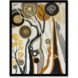 Artery8 Gold Abstract Mandala Tree Wildflowers Forest Living Room Artwork Framed Wall Art Print A4 Artery8 Gold Abstract Mandala Tree Wildflowers Forest Living Room Artwork Framed Wall Art Print A4