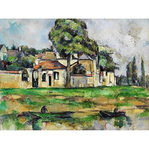Fine Art Prints Paul Cezanne Banks Of The Marne Kunstdruck auf Leinwand, Premium-Wanddekoration, Poster Fine Art Prints Paul Cezanne Banks Of The Marne Kunstdruck auf Leinwand, Premium-Wanddekoration, Poster