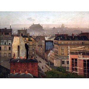 Wee Blue Coo Painting Cityscape Chittussi Paris Viewed Montmartre Art Print Poster Wall Decor 12X16 Inch Wee Blue Coo Painting Cityscape Chittussi Paris Viewed Montmartre Art Print Poster Wall Decor 12X16 Inch