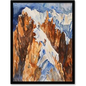 Artery8 Mountain Climbing Sport Summit Snow Climbers Living Room Artwork Framed Wall Art Print 18X24 Inch Artery8 Mountain Climbing Sport Summit Snow Climbers Living Room Artwork Framed Wall Art Print 18X24 Inch
