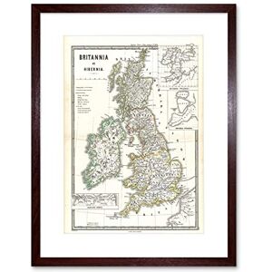 Wee Blue Coo 1865 Spruner Map British Isles England Scotland Ireland Framed Wall Art Print Wee Blue Coo 1865 Spruner Map British Isles England Scotland Ireland Framed Wall Art Print