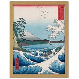 Wee Blue Coo Utagawa Hiroshige Sea Off Satta Artwork Framed Wall Art Print 18X24 Inch Wee Blue Coo Utagawa Hiroshige Sea Off Satta Artwork Framed Wall Art Print 18X24 Inch
