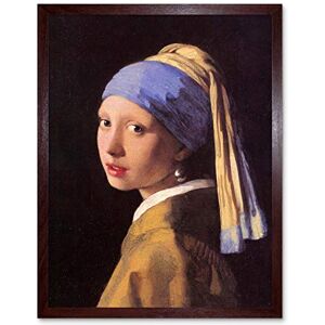 Wee Blue Coo Johannes Vermeer Girl With Pearl Earring Old Master Painting Art Print Framed Poster Wall Decor 12X16 Inch Wee Blue Coo Johannes Vermeer Girl With Pearl Earring Old Master Painting Art Print Framed Poster Wall Decor 12X16 Inch