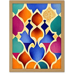 Doppelganger33 LTD Islamic Arabesque Beautiful Colourful Pattern Artwork Framed Wall Art Print 18X24 Inch Doppelganger33 LTD Islamic Arabesque Beautiful Colourful Pattern Artwork Framed Wall Art Print 18X24 Inch