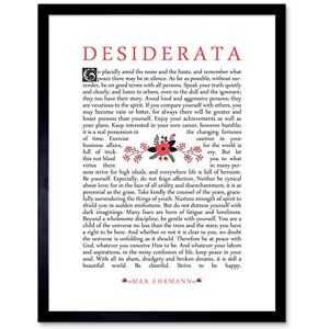 Wee Blue Coo Desiderata Ehrman Floral Art Print Framed Poster Wall Decor 12x16 inch Wee Blue Coo Desiderata Ehrman Floral Art Print Framed Poster Wall Decor 12x16 inch