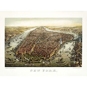 Fine Art Prints Schlegel Bird's Eye View New York City USA Map Art Print Canvas Premium Wall Decor Poster Mural Fine Art Prints Schlegel Bird's Eye View New York City USA Map Art Print Canvas Premium Wall Decor Poster Mural